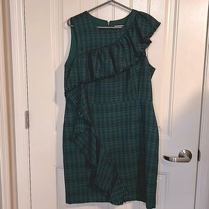 Green and Black Plaid Dress